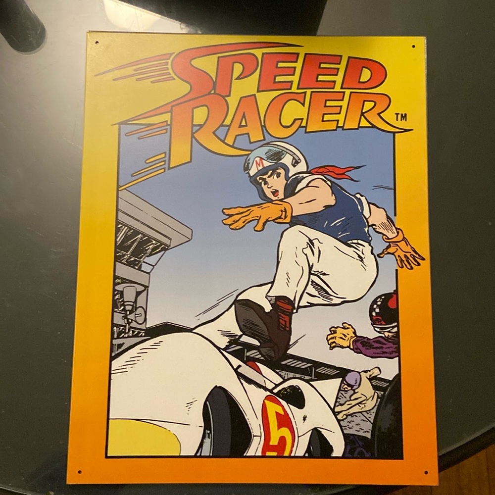 Metal Tin Sign Speed Racer Anime Poster Wall Decor Fun for Home Kitchen Bar Room
